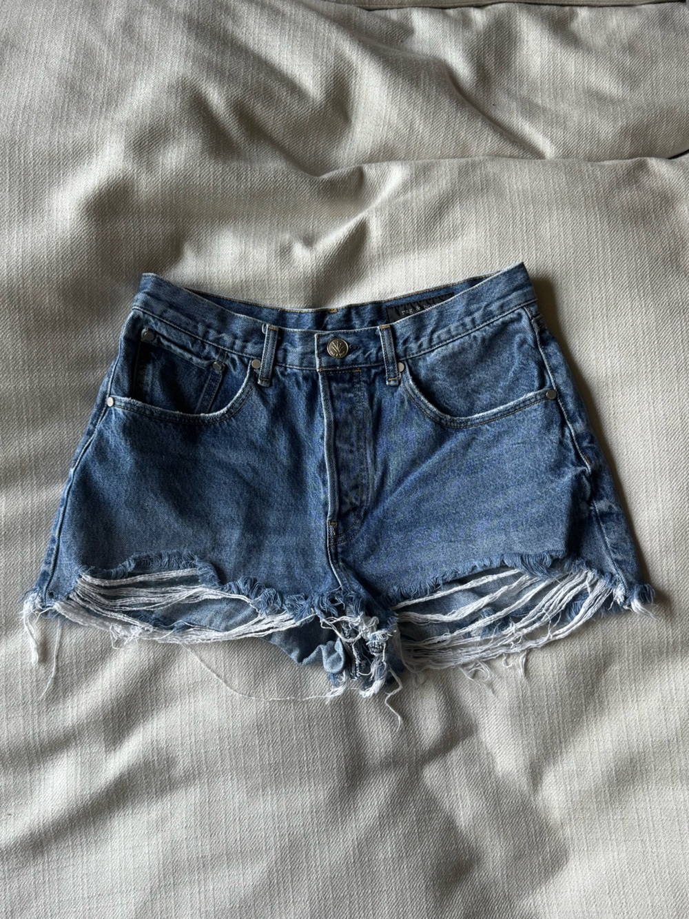 Rag & Bone Blue Distressed Denim Women’s Shorts